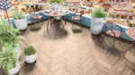 Кварцвиниловый SPC ламинат Alpine Floor Parquet Light Дуб Макадамия ECO 13-10 венгерская елка 600×125×4 — изображение 3