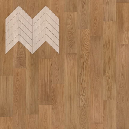 Паркет Елка Французская Lab Arte Chevron Дуб Селект Прозрачное масло 600/475х125х14/3/45°