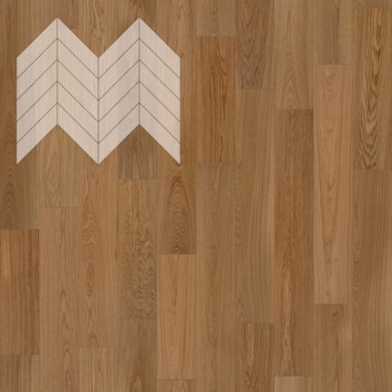 Паркет Елка Французская Lab Arte Chevron Дуб Селект Гридж лак 600/475х125х14/3/45°