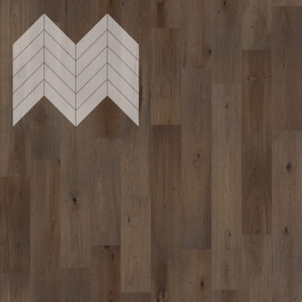 Паркет Елка Французская Lab Arte Chevron Дуб Рустик Кайт лак 600/475х125х14/3/45°