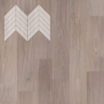 Паркет Елка Французская Lab Arte Chevron Дуб Селект Чегет белый лак 600/490х110х14/3/45°