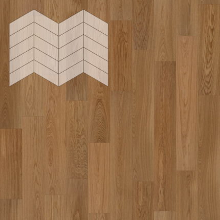 Паркет Елка Французская Lab Arte Chevron Дуб Рустик Гридж лак 400/328х125х14/3/60°